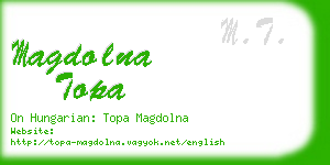 magdolna topa business card